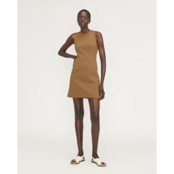 Everlane Dresses & Skirts - Everlane The Dream Shift Dress Toasted Coconut Mini Sleeveless Size M NWT